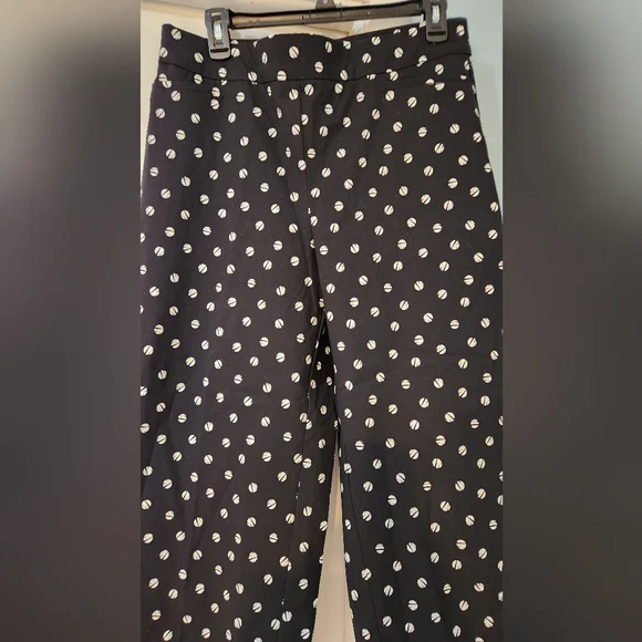Women's Chico's Palazzo Wide Leg Black Briggitte w/ White Polka Dots 2R U.S. 12R - Picture 4 of 8